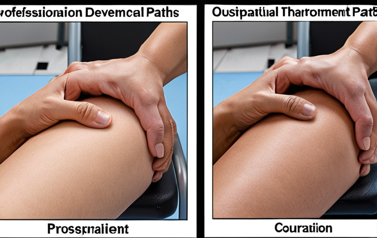 Here are two image prompts based on the provided text, focusing on different professional development paths for occupational therapists: