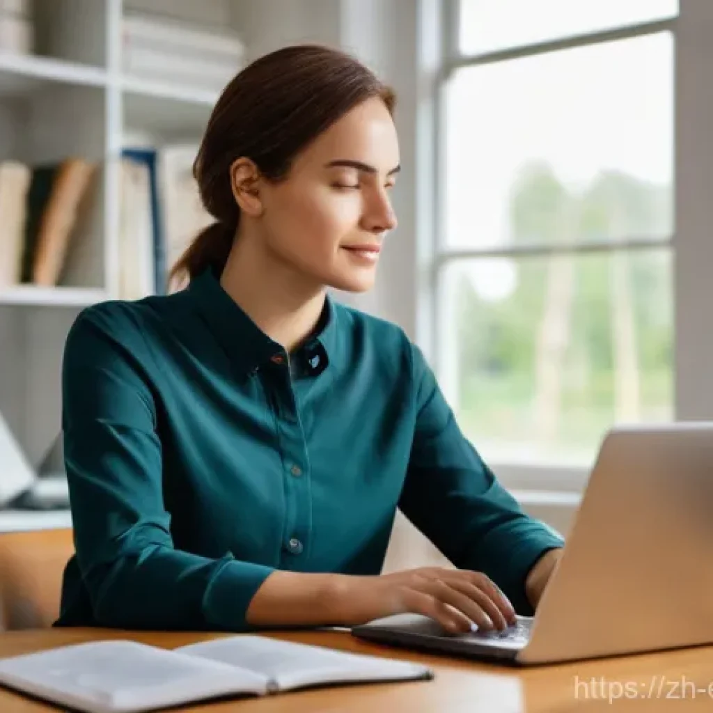 작업치료사 자격증 유지 방법 - **Prompt 1: Focused Online Learning Session**
    A bright, clean image of a young female occupation...