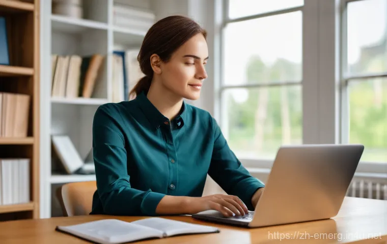 작업치료사 자격증 유지 방법 - **Prompt 1: Focused Online Learning Session**
    A bright, clean image of a young female occupation...