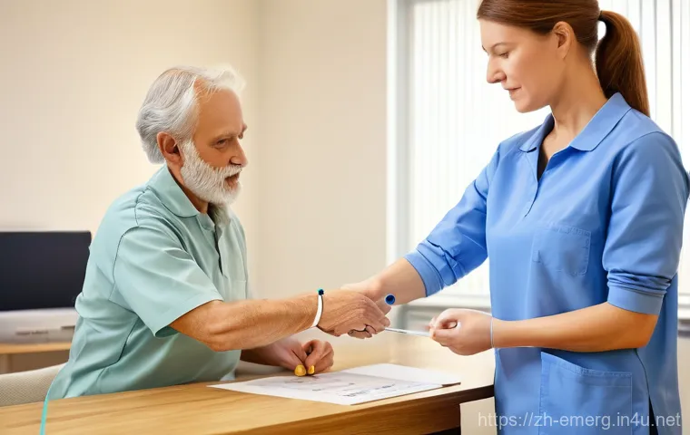 작업치료사 필수 중점 과목 - **Prompt: Foundations of Human Movement and Assessment**
    "A bright, naturally lit rehabilitation...