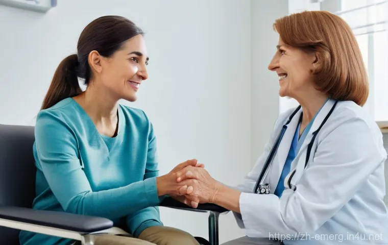 작업치료사로서의 커뮤니케이션 기술 - **Prompt:** A compassionate occupational therapist, a woman in her late 30s with a kind smile and wa...