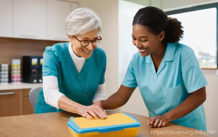 작업치료사의 치료 기술 성공 사례 관리 - Image Prompt 1: Meticulous Documentation of Progress and Human Connection**