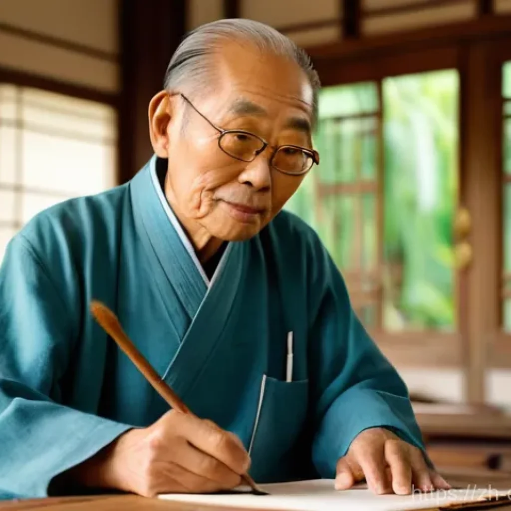 작업치료사의 성공 스토리 - **Prompt: Elderly Calligraphy Therapy Session**
    A warm, inviting image depicting an elderly East...