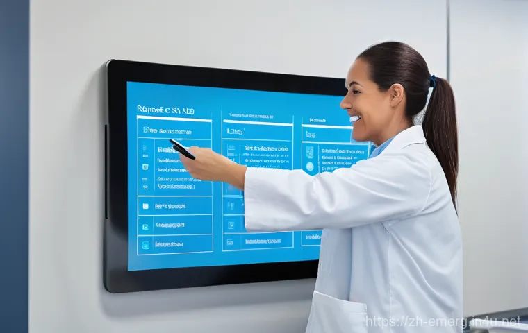 작업치료사의 환자 데이터 관리 - **Prompt 1: Embracing Smart Electronic Health Records (EHR)**
    "A modern, well-lit occupational t...