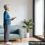 작업치료사의 기술 동향 - **Prompt: Elderly Woman Using Smart Wearable Devices for Home Rehabilitation**
    "A serene, well-l...