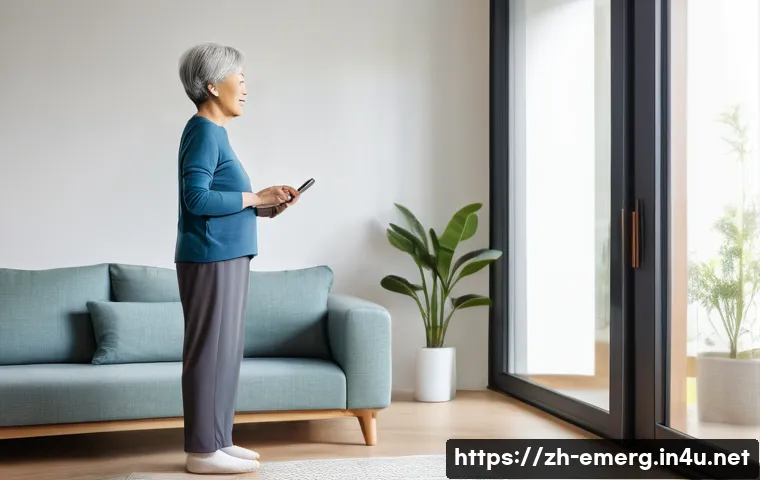 작업치료사의 기술 동향 - **Prompt: Elderly Woman Using Smart Wearable Devices for Home Rehabilitation**
    "A serene, well-l...