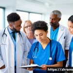 작업치료사의 병원 내 교육 기회 활용 사례 - **"A vibrant and diverse group of occupational therapists, male and female, of varying ages and ethn...