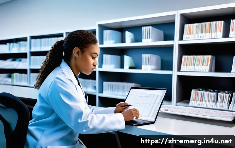 작업치료사의 학술지 투고 가이드 - A professional occupational therapist in a modern rehabilitation clinic, wearing neat medical scrubs...
