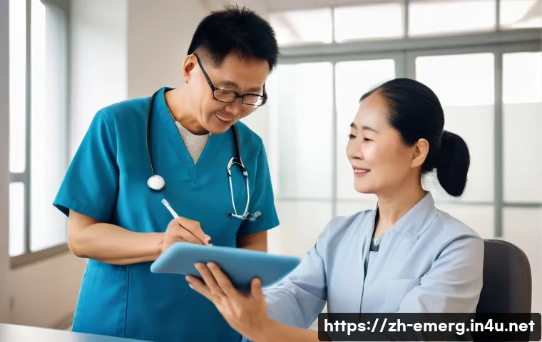 작업치료사의 환자 케어 성공 사례 연구 - A compassionate occupational therapist conducting a detailed personalized assessment with a middle-a...