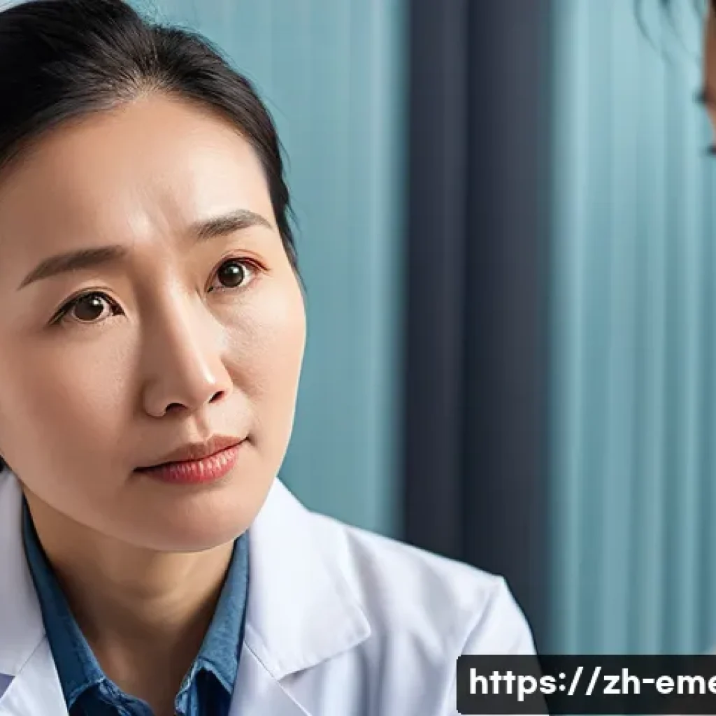 작업치료사의 환자 상담 기법 - A compassionate therapist attentively listening to a middle-aged Chinese patient in a modern clinica...