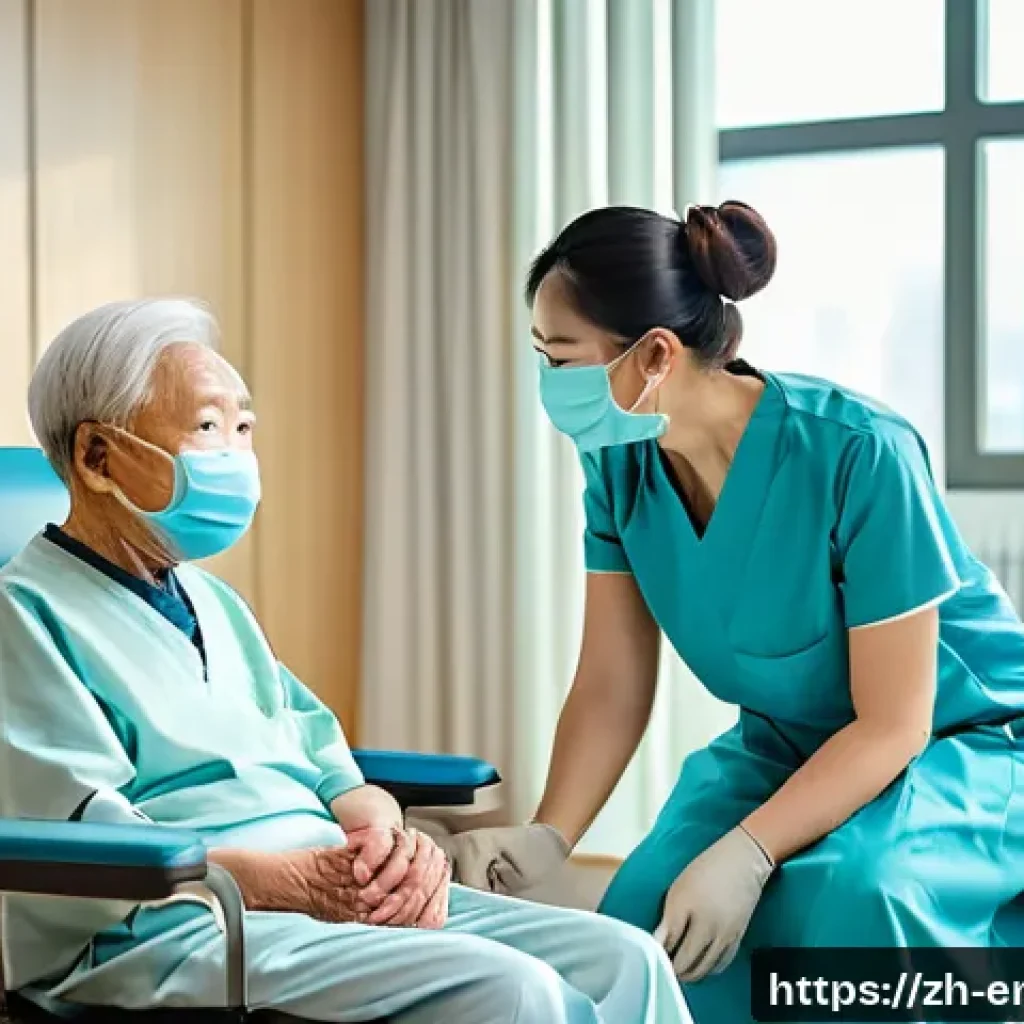 작업치료사로서의 직업 만족도 - A compassionate occupational therapist, wearing professional attire and a face mask, attentively lis...
