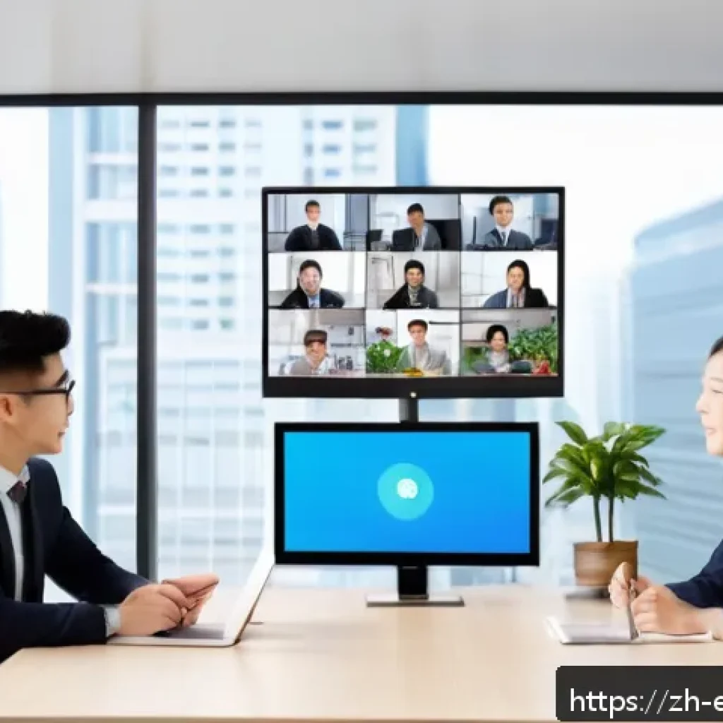 작업치료사의 복지 혜택 활용법 - A modern office scene showing a group of occupational therapists collaborating through a video confe...
