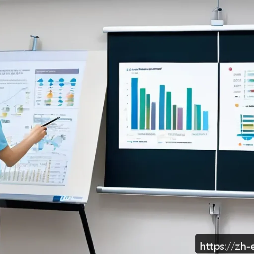 작업치료사의 효과적인 연구 발표 방법 - A professional conference room setting showing a middle-aged Asian occupational therapist giving a c...
