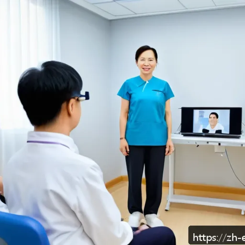 작업치료사와 신경 재활 치료 - A modern rehabilitation clinic scene showing a diverse group of patients engaged in personalized neu...