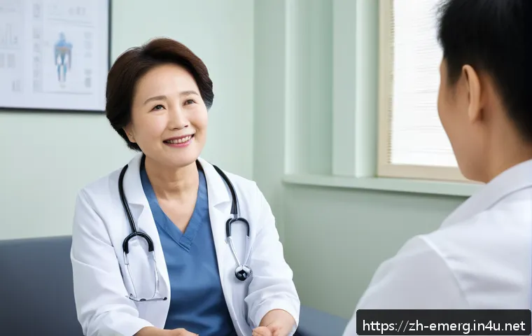 작업치료사의 대인 관계 팁 - A professional therapist attentively listening to a middle-aged Chinese patient in a modern clinical...