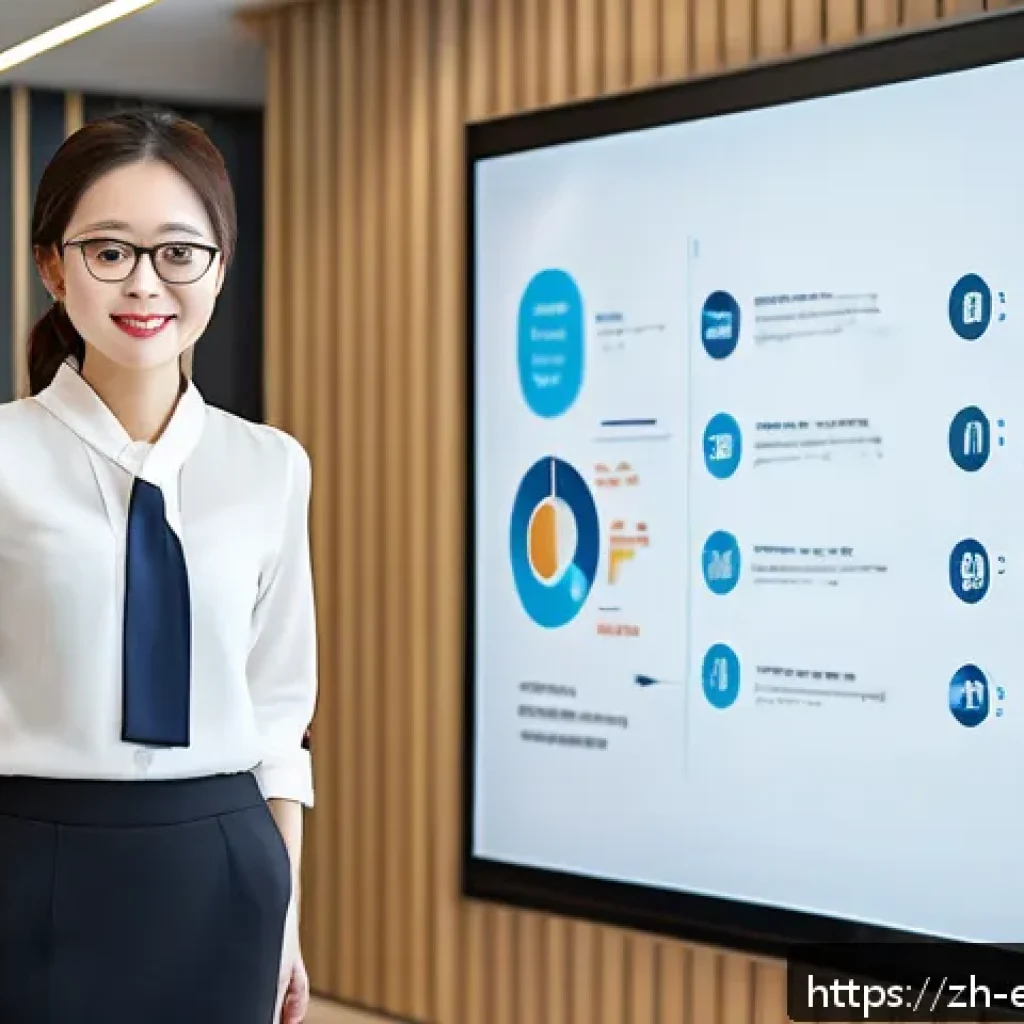 작업치료사의 비즈니스 기술 개발 - A confident occupational therapist presenting at a modern industry seminar, wearing professional bus...