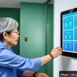 작업치료사의 환자 중심 치료 성과 관리 - A modern rehabilitation clinic scene showing a professional occupational therapist engaging with a m...