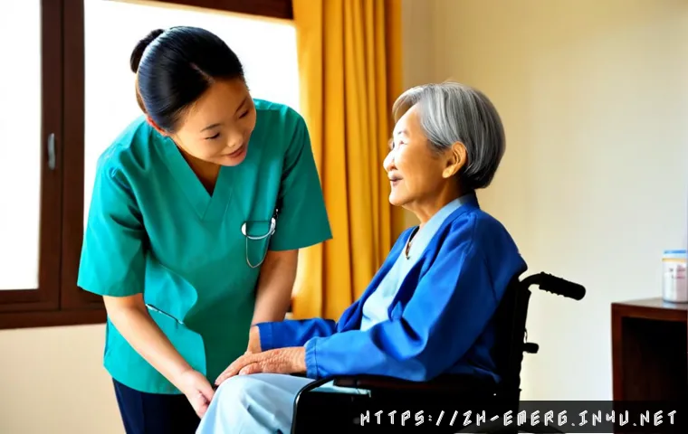 작업치료사의 환자 가족 교육 사례 - Photorealistic occupational therapist providing hands-on home safety education to an elderly stroke ...